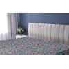 Ambesonne Floral Fitted Sheet, Roses for Valentine Love Team Holiday Celebration Botanical Artwork on Hue Back, Decorative Soft Fabric Bedding All-Round Elastic Pocket, Queen Size, Dimgray Blush(Cadet Blue Dark Pink)