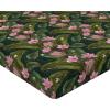 Ambesonne Floral Fitted Sheet, Roses for Valentine Love Team Holiday Celebration Botanical Artwork on Hue Back, Decorative Soft Fabric Bedding All-Round Elastic Pocket, Queen Size, Dimgray Blush(Soft Pink and Reseda Green)