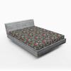 Ambesonne Floral Fitted Sheet, Roses for Valentine Love Team Holiday Celebration Botanical Artwork on Hue Back, Decorative Soft Fabric Bedding All-Round Elastic Pocket, Queen Size, Dimgray Blush(Ivory and Dark Coral)