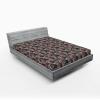 Ambesonne Floral Fitted Sheet, Roses for Valentine Love Team Holiday Celebration Botanical Artwork on Hue Back, Decorative Soft Fabric Bedding All-Round Elastic Pocket, Queen Size, Dimgray Blush(Purple Almond Green)