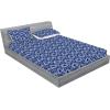 Ambesonne Floral Fitted Sheet & Pillow Sham Set, Roses for Valentine Love Team Holiday Celebration Botanical Artwork on Hue Back, Decorative Printed 3 Piece Bedding Decor Set, Queen, Dimgray Blush(Cobalt Blue and Pale Grey)