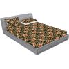 Ambesonne Floral Fitted Sheet & Pillow Sham Set, Roses for Valentine Love Team Holiday Celebration Botanical Artwork on Hue Back, Decorative Printed 3 Piece Bedding Decor Set, Queen, Dimgray Blush(Pale Salmon Army Green)