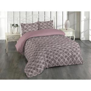 Ambesonne Floral Duvet Cover Set, Roses for Valentine Love Team Holiday Celebration Botanical Artwork on Hue Back, Reversible 3 Piece Bedding Set with 2 Pillow Shams, Queen, Dimgray Blush(Warm Taupe and Slate Blue)