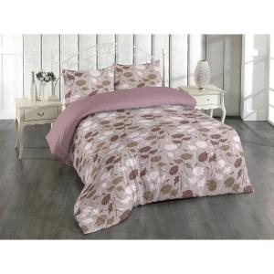 Ambesonne Floral Duvet Cover Set, Roses for Valentine Love Team Holiday Celebration Botanical Artwork on Hue Back, Reversible 3 Piece Bedding Set with 2 Pillow Shams, Queen, Dimgray Blush(Pale Purpleblue Burgundy)
