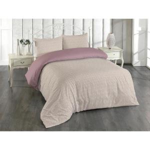 Ambesonne Floral Duvet Cover Set, Roses for Valentine Love Team Holiday Celebration Botanical Artwork on Hue Back, Reversible 3 Piece Bedding Set with 2 Pillow Shams, Queen, Dimgray Blush(Warm Taupe White)