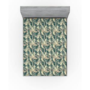 Ambesonne Floral Fitted Sheet, Roses for Valentine Love Team Holiday Celebration Botanical Artwork on Hue Back, Decorative Soft Fabric Bedding All-Round Elastic Pocket, Queen Size, Dimgray Blush(Warm Taupe and Pale Yellow)