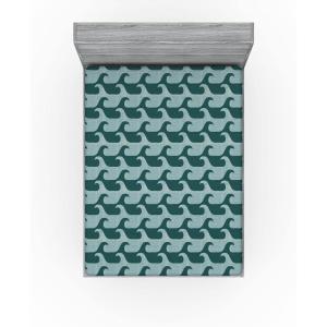 Ambesonne Floral Fitted Sheet, Roses for Valentine Love Team Holiday Celebration Botanical Artwork on Hue Back, Decorative Soft Fabric Bedding All-Round Elastic Pocket, Queen Size, Dimgray Blush(Hunter Green and Cadet Blue)