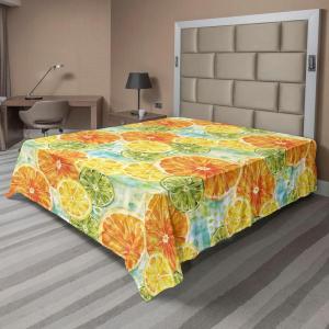 Ambesonne Floral Flat Sheet, Roses for Valentine Love Team Holiday Celebration Botanical Artwork on Hue Back, Soft Comfortable Top Sheet Decorative Bedding 1 Piece, Full Size, Dimgray Blush(Yellow Marigold and Green)