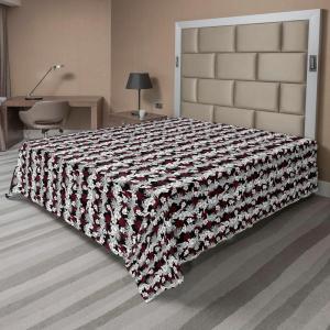 Ambesonne Floral Flat Sheet, Roses for Valentine Love Team Holiday Celebration Botanical Artwork on Hue Back, Soft Comfortable Top Sheet Decorative Bedding 1 Piece, Full Size, Dimgray Blush(Burgundy and Off White)