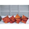 Ambesonne Burnt Orange Throw Pillow Cushion Case Pack of 4, Abstract Warm Geometric Pattern Circular Details Grunge Effect, Modern Accent Double-Sided Digital Printing, 16″, Burgundy Rust and Marigold