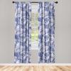 Ambesonne Floral Curtains, Spring Theme Abstract Repeating Pattern of Flowers Leaves Nature Art, Window Treatments 2 Panel Set for Living Room Bedroom, Pair of – 28″ x 84″, Pale Lavender Blue Grey(Dark Lavender and Violet)