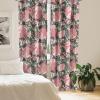 Ambesonne Floral Curtains, Spring Theme Abstract Repeating Pattern of Flowers Leaves Nature Art, Window Treatments 2 Panel Set for Living Room Bedroom, Pair of – 28″ x 84″, Pale Lavender Blue Grey(Dried Rose Olive Green)