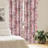 Ambesonne Floral Curtains, Spring Theme Abstract Repeating Pattern of Flowers Leaves Nature Art, Window Treatments 2 Panel Set for Living Room Bedroom, Pair of – 28″ x 84″, Pale Lavender Blue Grey(Pale Rose and Pastel Pink)