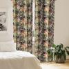 Ambesonne Floral Curtains, Spring Theme Abstract Repeating Pattern of Flowers Leaves Nature Art, Window Treatments 2 Panel Set for Living Room Bedroom, Pair of – 28″ x 84″, Pale Lavender Blue Grey(Pale Orange Sage Green)