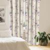 Ambesonne Floral Curtains, Spring Theme Abstract Repeating Pattern of Flowers Leaves Nature Art, Window Treatments 2 Panel Set for Living Room Bedroom, Pair of – 28″ x 84″, Pale Lavender Blue Grey(Pale Lavender Blue Grey)