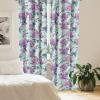 Ambesonne Floral Curtains, Spring Theme Abstract Repeating Pattern of Flowers Leaves Nature Art, Window Treatments 2 Panel Set for Living Room Bedroom, Pair of – 28″ x 84″, Pale Lavender Blue Grey(Pale Purple Grey Teal)