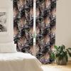 Ambesonne Floral Curtains, Spring Theme Abstract Repeating Pattern of Flowers Leaves Nature Art, Window Treatments 2 Panel Set for Living Room Bedroom, Pair of – 28″ x 84″, Pale Lavender Blue Grey(Pale Taupe and Dried Rose)