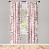 Ambesonne Floral Curtains, Spring Theme Abstract Repeating Pattern of Flowers Leaves Nature Art, Window Treatments 2 Panel Set for Living Room Bedroom, Pair of – 28″ x 84″, Pale Lavender Blue Grey(Pale Salmon and Grey Pink)