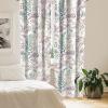 Ambesonne Floral Curtains, Spring Theme Abstract Repeating Pattern of Flowers Leaves Nature Art, Window Treatments 2 Panel Set for Living Room Bedroom, Pair of – 28″ x 84″, Pale Lavender Blue Grey(Laurel Green and Pale Taupe)