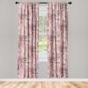 Ambesonne Floral Curtains, Spring Theme Abstract Repeating Pattern of Flowers Leaves Nature Art, Window Treatments 2 Panel Set for Living Room Bedroom, Pair of – 28″ x 84″, Pale Lavender Blue Grey(Pale Rose and Pastel Pink)