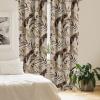 Ambesonne Floral Curtains, Spring Theme Abstract Repeating Pattern of Flowers Leaves Nature Art, Window Treatments 2 Panel Set for Living Room Bedroom, Pair of – 28″ x 84″, Pale Lavender Blue Grey(Dark Brown Pale Sepia)