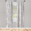 Ambesonne Floral Curtains, Spring Theme Abstract Repeating Pattern of Flowers Leaves Nature Art, Window Treatments 2 Panel Set for Living Room Bedroom, Pair of – 28″ x 84″, Pale Lavender Blue Grey(Dark Eggshell White)