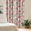 Ambesonne Floral Curtains, Spring Theme Abstract Repeating Pattern of Flowers Leaves Nature Art, Window Treatments 2 Panel Set for Living Room Bedroom, Pair of – 28″ x 84″, Pale Lavender Blue Grey(Pale Maroon and Lime Green)