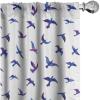 Ambesonne Birds Curtains, Flock of Flying Pigeons and Doves Transitioned Color Watercolor Design, Window Treatments 2 Panel Set for Living Room Bedroom, Pair of – 28″ x 84″, Night Blue and Eggplant