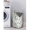 Ambesonne Eucalyptus Laundry Bag, Vertically Arranged Leaves on Branches Botanical Flowers and Plantation, Hamper Basket with Handles Drawstring Closure for Laundromats, 13″ x 19″, Sage Green and Dust