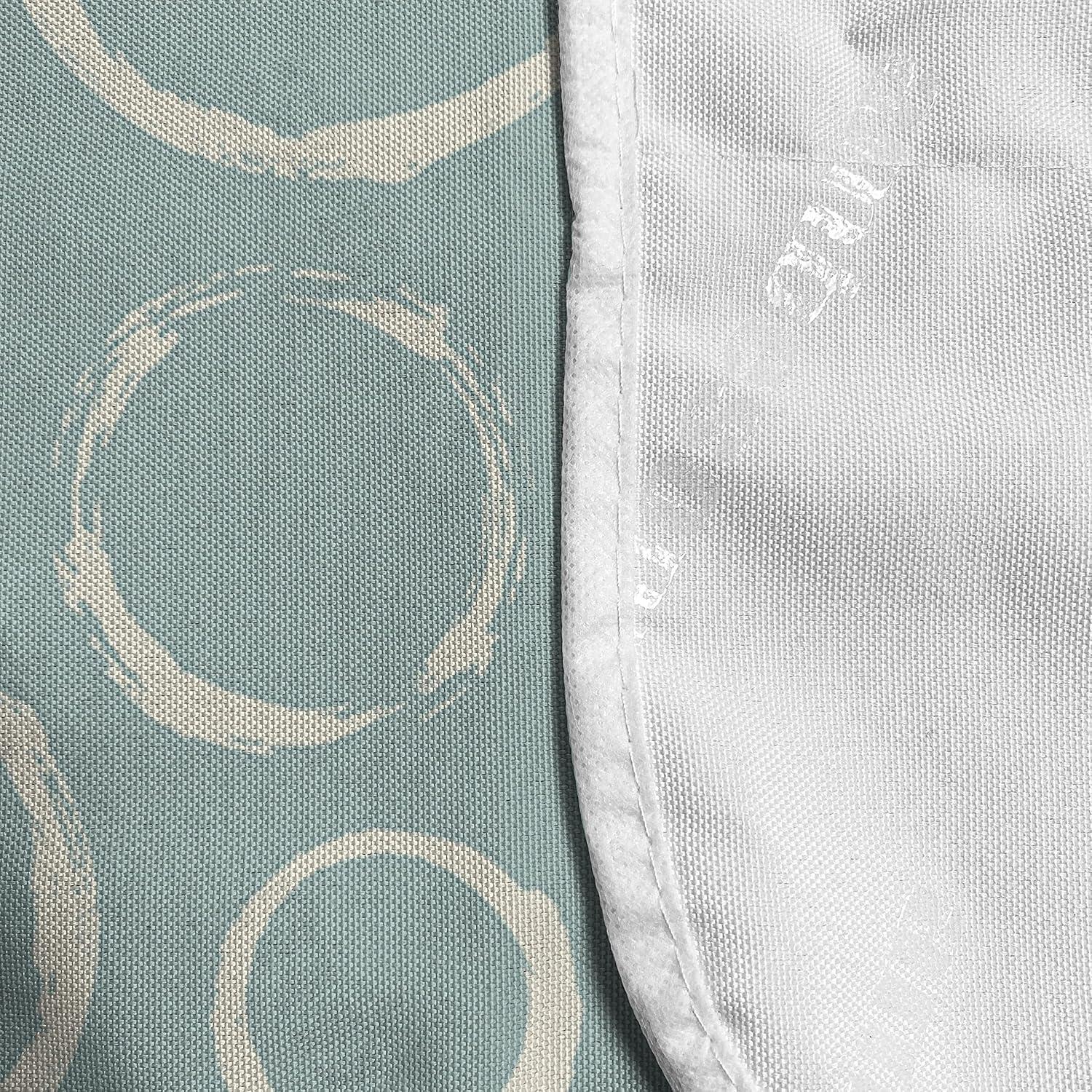 imageAmbesonne Girlish Microwave Oven Cover Heart Shapes Over Parallel Stripes Valentines Mothers Day Celebration Water Resistant Organizer with Pockets for Kitchen 36 x 12 Sea Green and SeafoamPale Teal and Ivory