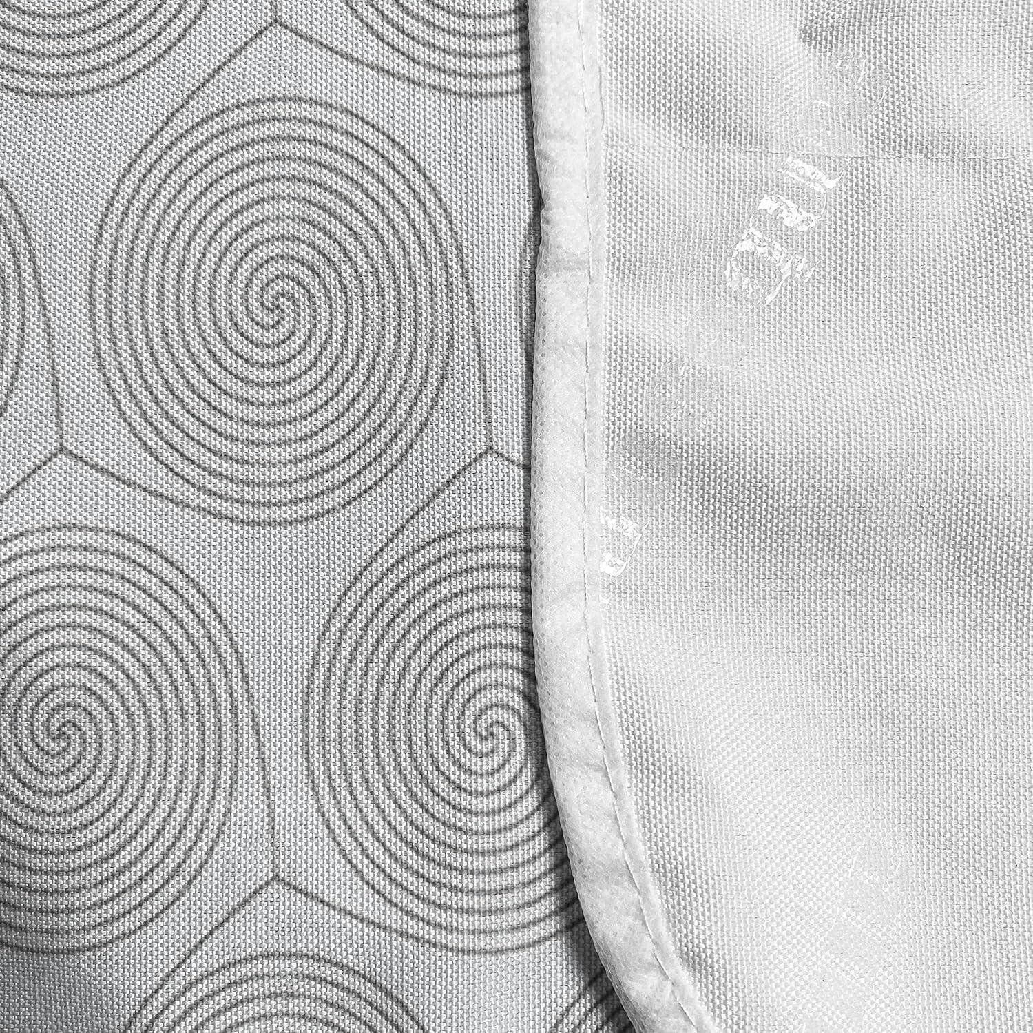 imageAmbesonne Girlish Microwave Oven Cover Heart Shapes Over Parallel Stripes Valentines Mothers Day Celebration Water Resistant Organizer with Pockets for Kitchen 36 x 12 Sea Green and SeafoamPearl Grey