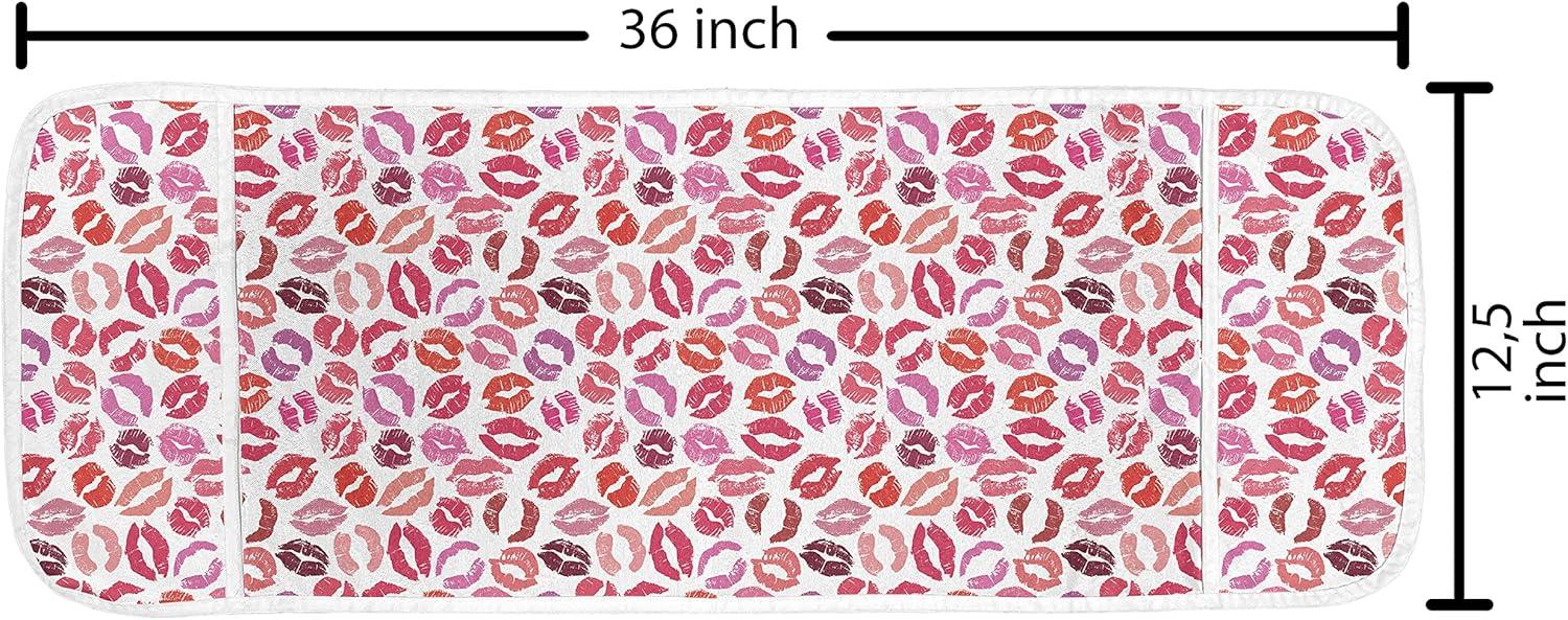 imageAmbesonne Romantic Microwave Oven Cover Love Theme Colorful Illustration of Lipstick Kisses Pattern Valentines Art Water Resistant Organizer with Pockets for Kitchen 36 x 12 MulticolorMulticolor