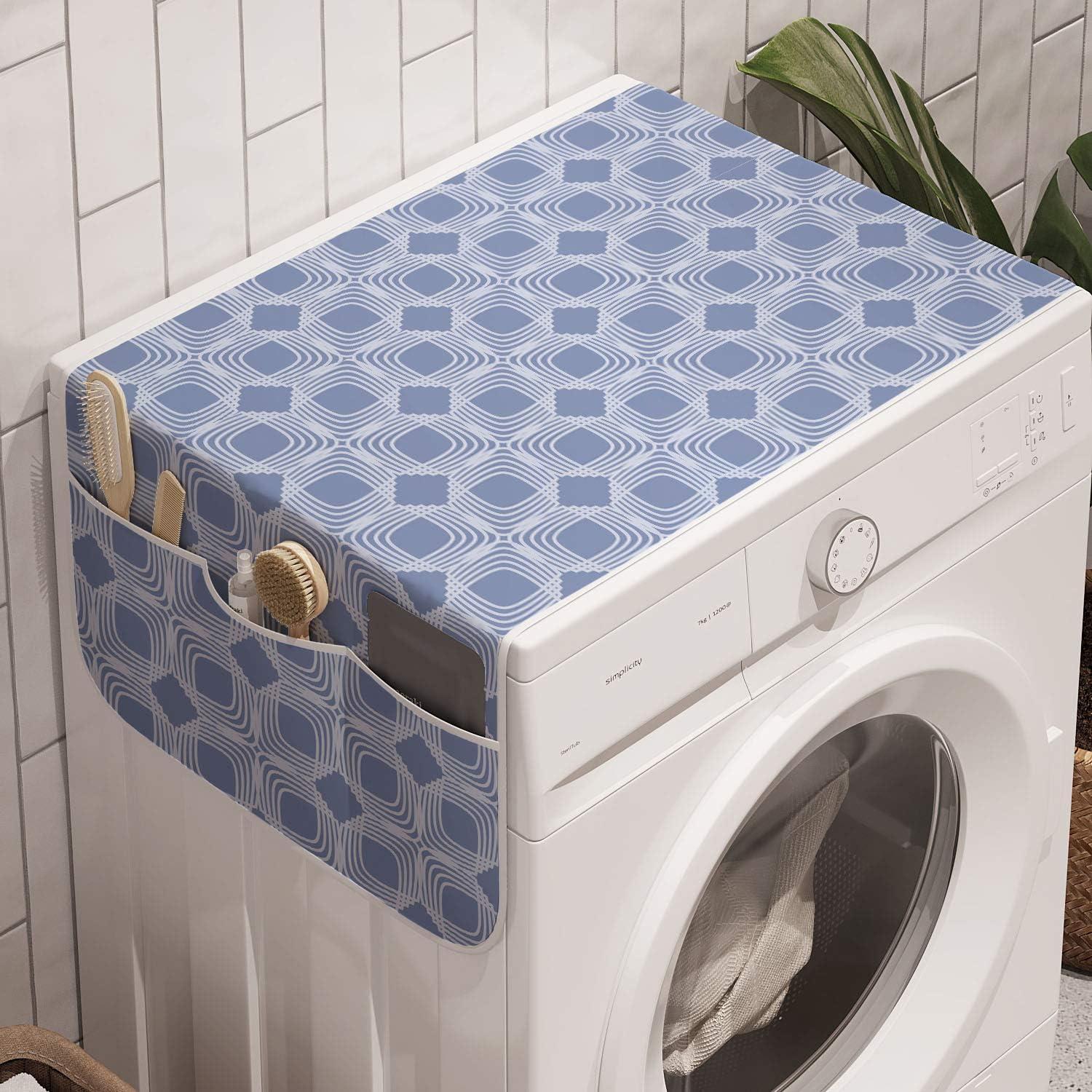 imageAmbesonne Watercolor Flowers Microwave Oven Cover Classical Feminine Rose Branch Bouquet Romantic Essence Valentines Water Resistant Organizer with Pockets for Kitchen 36 x 12 Violet BlueBlue Grey