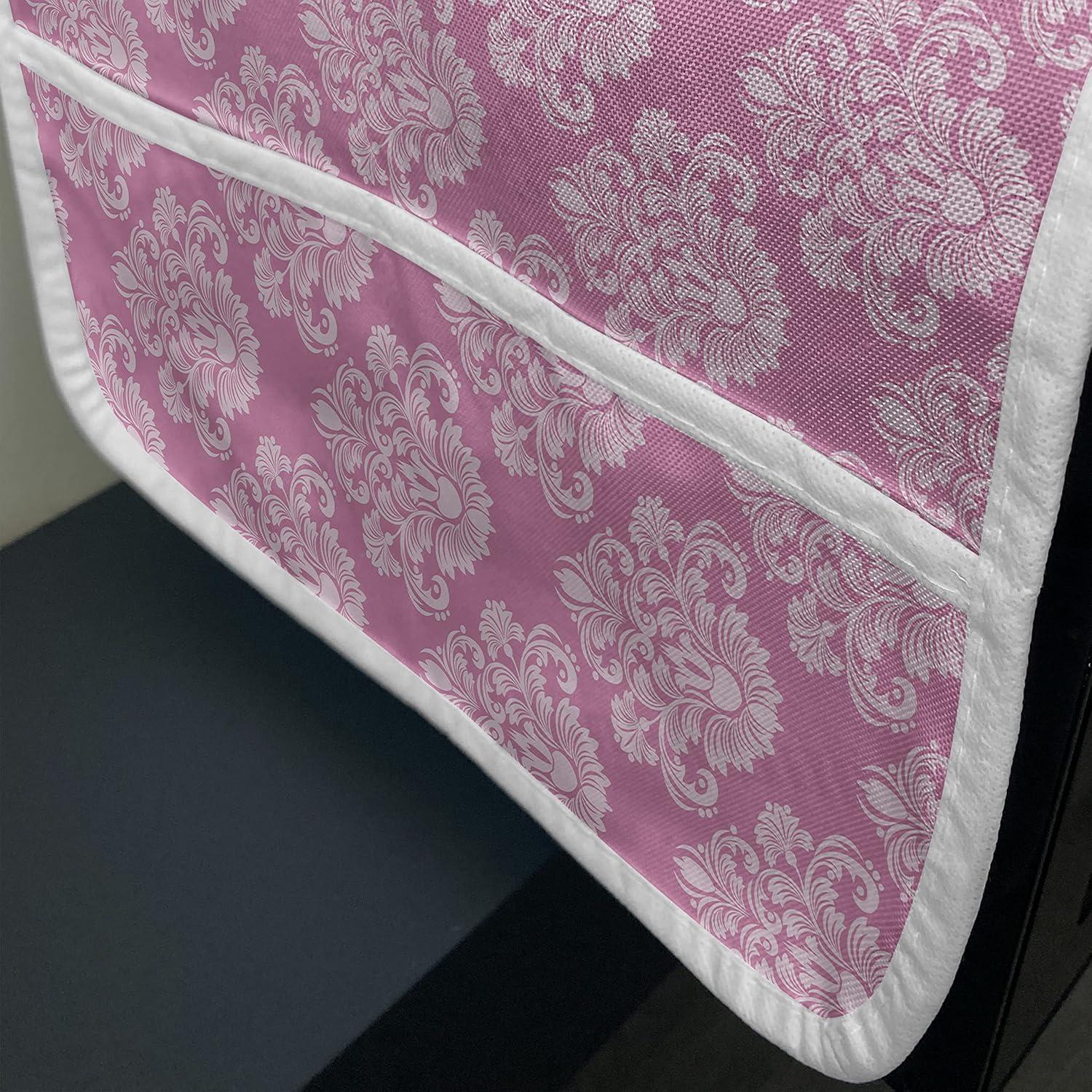 imageAmbesonne Watercolor Flowers Microwave Oven Cover Classical Feminine Rose Branch Bouquet Romantic Essence Valentines Water Resistant Organizer with Pockets for Kitchen 36 x 12 Violet BluePale Pink Pink