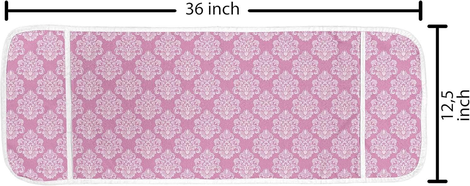 imageAmbesonne Watercolor Flowers Microwave Oven Cover Classical Feminine Rose Branch Bouquet Romantic Essence Valentines Water Resistant Organizer with Pockets for Kitchen 36 x 12 Violet BluePale Pink Pink