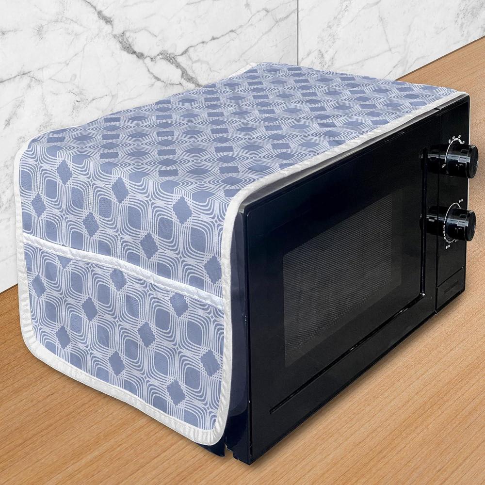 imageAmbesonne Watercolor Flowers Microwave Oven Cover Classical Feminine Rose Branch Bouquet Romantic Essence Valentines Water Resistant Organizer with Pockets for Kitchen 36 x 12 Violet BlueBlue Grey