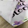 Ambesonne Lifestyle Place Mats Set of 4, Live Life in Full of Blooms Words with Floral Violets Print, Washable Fabric Placemats for Dining Table, Standard Size, Purple and Yellow