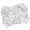 Ambesonne Marble Print Place Mats Set of 4, Nature Granite Pattern Cloudy Spotted Trace Effects Stone Image, Washable Fabric Placemats for Dining Table, Standard Size, Grey Dust