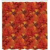 Ambesonne Batik Shower Curtain, Grungy Distressed Nostalgic Victorian Style Flower Petals Romantic Female Retro Design, Cloth Fabric Bathroom Decor Set with Hooks, 69″ W x 75″ L, Orange