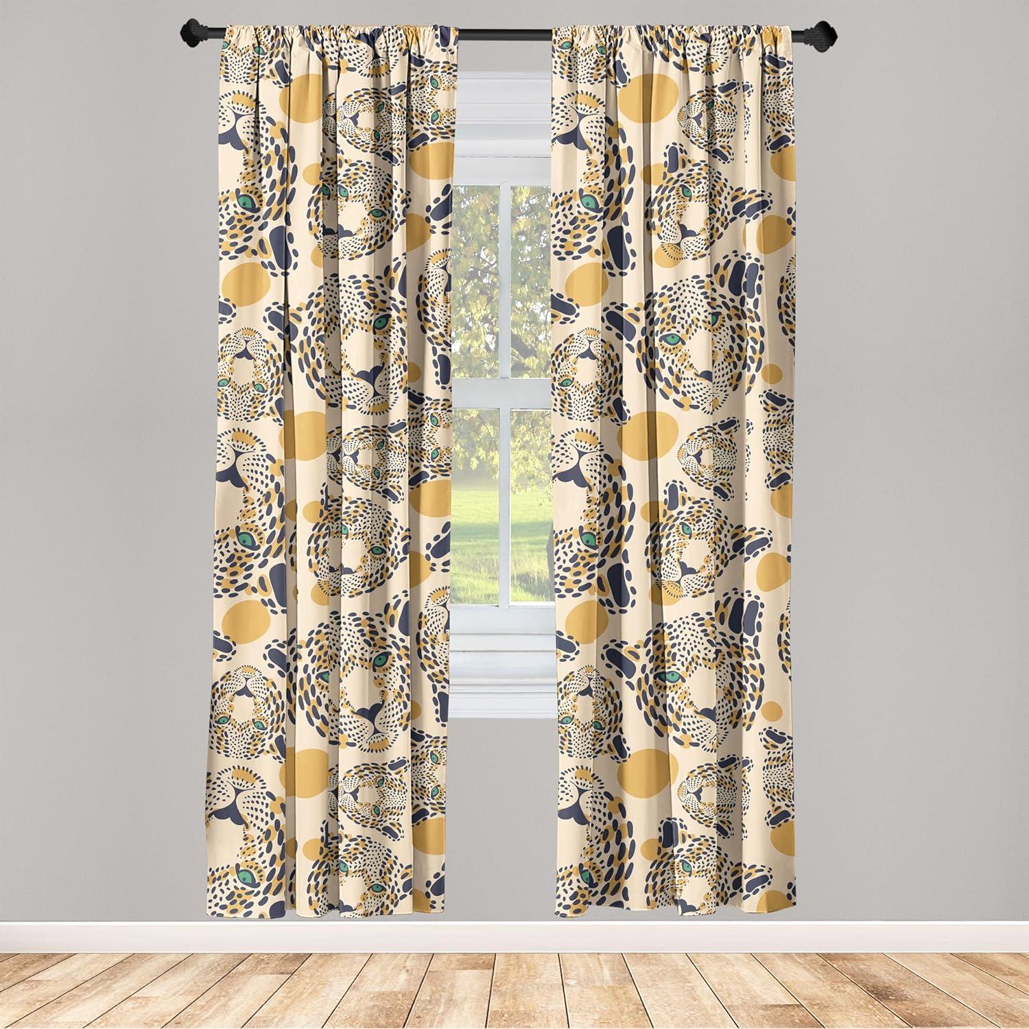 imageAmbesonne Flower Print Curtains Blurry Effect Spring Blossoms Floral Branches Vintage Romance Window Treatments 2 Panel Set for Living Room Bedroom Pair of 28 x 95 Rose Pink and Fern GreenCamel Dark Blue Peach