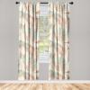 Ambesonne Flower Print Curtains, Blurry Effect Spring Blossoms Floral Branches Vintage Romance, Window Treatments 2 Panel Set for Living Room Bedroom, Pair of – 28″ x 95″, Rose Pink and Fern Green(Cream Coral and Laurel Green)