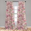Ambesonne Flower Print Curtains, Blurry Effect Spring Blossoms Floral Branches Vintage Romance, Window Treatments 2 Panel Set for Living Room Bedroom, Pair of – 28″ x 95″, Rose Pink and Fern Green(Rose Pink and Fern Green)