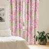 Ambesonne Flower Print Curtains, Blurry Effect Spring Blossoms Floral Branches Vintage Romance, Window Treatments 2 Panel Set for Living Room Bedroom, Pair of – 28″ x 95″, Rose Pink and Fern Green(Pink and Pastel Green)