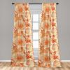 Ambesonne Flower Print Curtains, Blurry Effect Spring Blossoms Floral Branches Vintage Romance, Window Treatments 2 Panel Set for Living Room Bedroom, Pair of – 28″ x 95″, Rose Pink and Fern Green(Cream Apricot White)