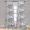 Ambesonne Flower Print Curtains, Blurry Effect Spring Blossoms Floral Branches Vintage Romance, Window Treatments 2 Panel Set for Living Room Bedroom, Pair of – 28″ x 95″, Rose Pink and Fern Green(Coral Rose Mint Green)
