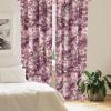 Ambesonne Flower Print Curtains, Blurry Effect Spring Blossoms Floral Branches Vintage Romance, Window Treatments 2 Panel Set for Living Room Bedroom, Pair of – 28″ x 95″, Rose Pink and Fern Green(Dried Rose and Pale Pink)