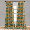 Ambesonne Flower Print Curtains, Blurry Effect Spring Blossoms Floral Branches Vintage Romance, Window Treatments 2 Panel Set for Living Room Bedroom, Pair of – 28″ x 95″, Rose Pink and Fern Green(Teal and Burnt Orange)