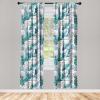 Ambesonne Flower Print Curtains, Blurry Effect Spring Blossoms Floral Branches Vintage Romance, Window Treatments 2 Panel Set for Living Room Bedroom, Pair of – 28″ x 95″, Rose Pink and Fern Green(Teal Lilac White)