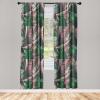 Ambesonne Flower Print Curtains, Blurry Effect Spring Blossoms Floral Branches Vintage Romance, Window Treatments 2 Panel Set for Living Room Bedroom, Pair of – 28″ x 95″, Rose Pink and Fern Green(Emerald Pink and Green)