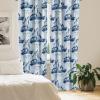 Ambesonne Flower Print Curtains, Blurry Effect Spring Blossoms Floral Branches Vintage Romance, Window Treatments 2 Panel Set for Living Room Bedroom, Pair of – 28″ x 95″, Rose Pink and Fern Green(Pale Blue Indigo)